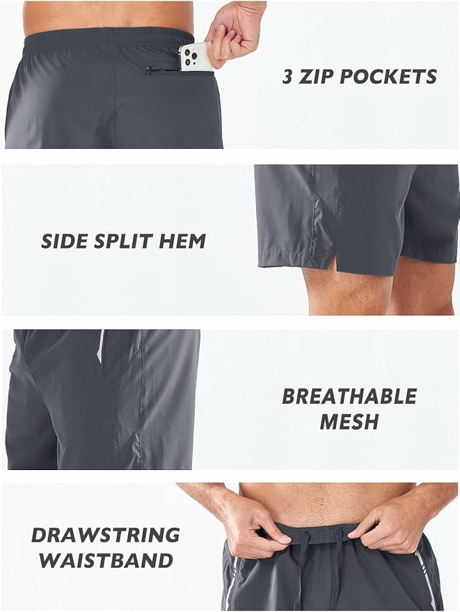 NORTHYARD Men's Running Athletic Shorts 5"/ 7"/ 9" Workout Gym Short Tennis Quick Dry Active Sport Hiking Basketball