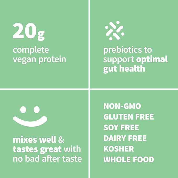 Sprout Living Epic Protein, Plant Based Protein & Superfoods Powder, Vanilla Lucuma Powder | 20 Grams Organic Protein Powder, Vegan, Non Dairy, Non-GMO, Gluten Free, Low Sugar (1 Pound, 12 Servings)