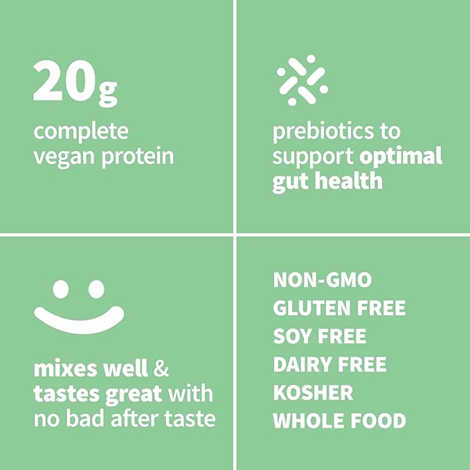 Sprout Living Epic Protein, Plant Based Protein & Superfoods Powder, Green Kingdom | 20 Grams Organic Protein Powder, Greens, Vegan, Non Dairy, Non-GMO, Gluten Free, Low Sugar (1 Pound, 12 Servings)