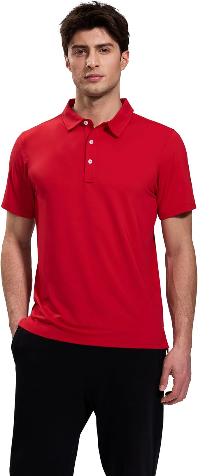 MIER Polo Shirts for Men Short Sleeve Dry Fit Performance Golf Tennis Active Collared Shirts, UPF 50+ Sun Protection