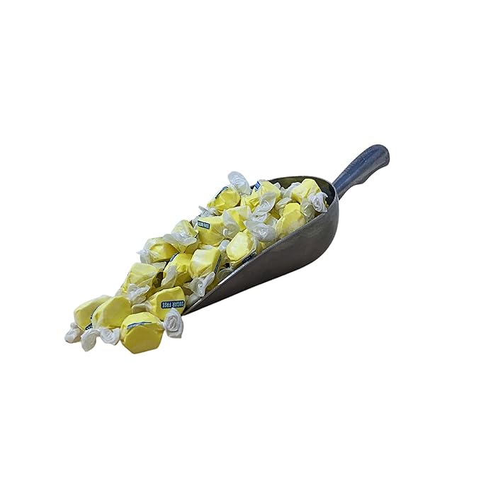 Sugar Free Banana Salt Water Taffy - 1lb (16oz) Bulk Bag Individually Wrapped Soft & Chewy Nut Free, Gluten Free,Diabetic & Keto Friendly Gourmet Candy For Taffy Lovers