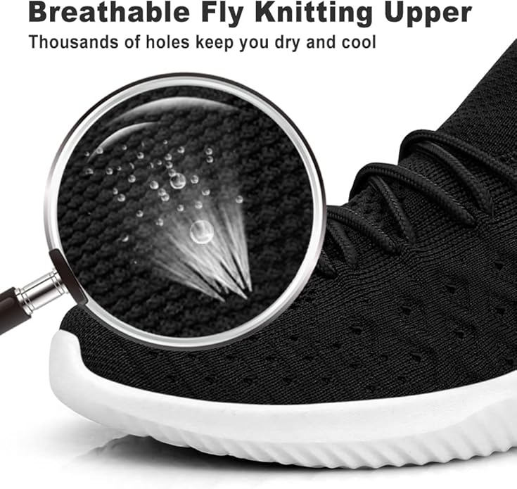 Feethit Mens Slip On Walking Shoes Lightweight Breathable Non Slip Running Shoes Comfortable Fashion Sneakers for Men