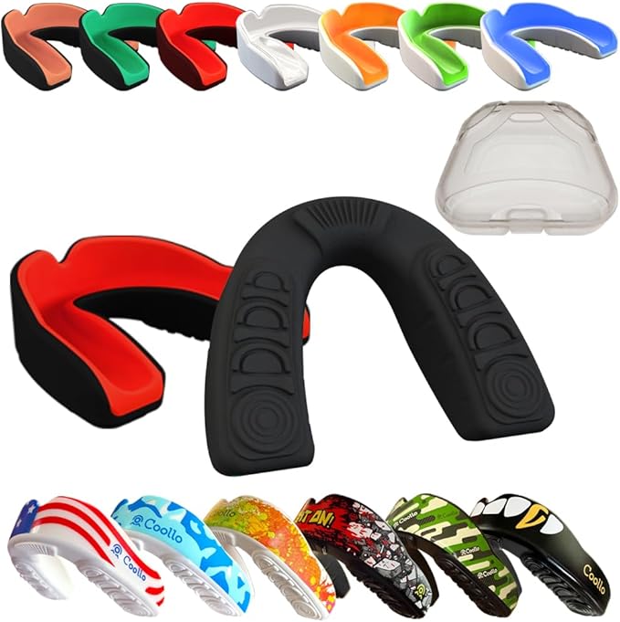 Boil and Bite Mouth Guard (Youth & Adult) DA Custom Fit Sport Mouthpiece for Football, Hockey, Rugby, Lacrosse,Boxing,MMA(Free Case Included!)