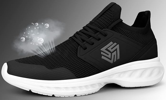 Mens Slip On Walking Shoes Non Slip Running Shoes Breathable Workout Shoes Lightweight Gym Sneakers
