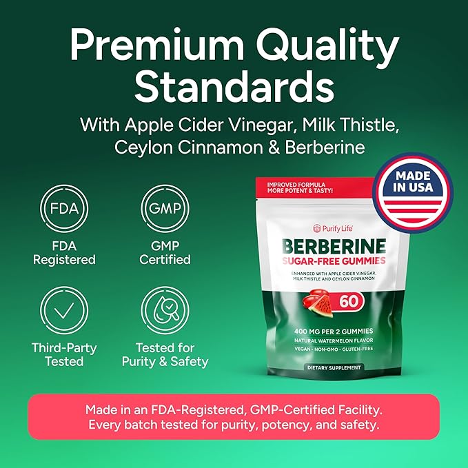 Upgraded Keto Berberine Complex Gummies (Sugar-Free) w Ceylon Cinnamon, Milk Thistle, ACV [AMPK Metabolic Activator] Berberine Supplement for Metabolism, Energy, Gut Health, Fasting, Body Mass Control