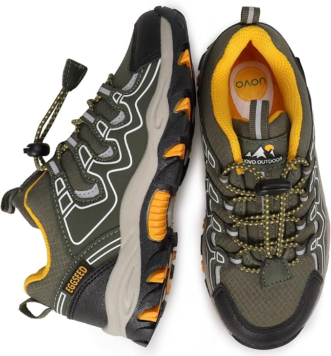 UOVO Boys Girls Kids Sneakers Hiking Running Outdoor Walking Tennis Shoes Waterproof Non Slip Fashion Sneakers(Little/Big Kids