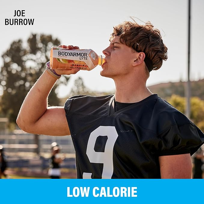 BODYARMOR LYTE Sports Drink Low-Calorie Sports Beverage, Kiwi Strawberry, Coconut Water Hydration, Natural Flavors With Vitamins, Potassium-Packed Electrolytes, Perfect For Athletes, 16 Fl Oz (Pack of 12)