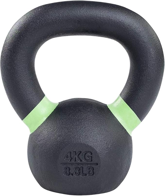 Body-Solid Single-Cast Gravity Casting Kettlebell (KBX4KG) with Kettles Grip Handle, Perfect Kettlebells for Weight Training and Core Workout, Kettle Bells for Men & Women, 4kg, 9lb