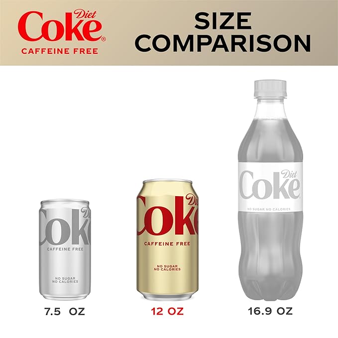 Diet Coke Caffeine Free Soda, 12 fl oz, 12 Pack (Package May Vary)