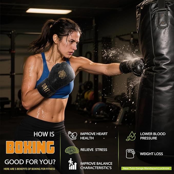 Dripex Boxing Gloves for Men Women Youth, Boxing Training Gloves | for Heavy Bag Workout, Muay Thai, Kickboxing, Sparring Punching（8 10 12 14 16oz）