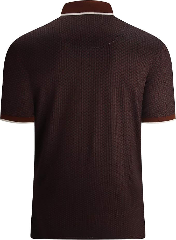 Alex Vando Mens Polo Shirts Short Sleeve Regular Fit Fashion Designed Shirt