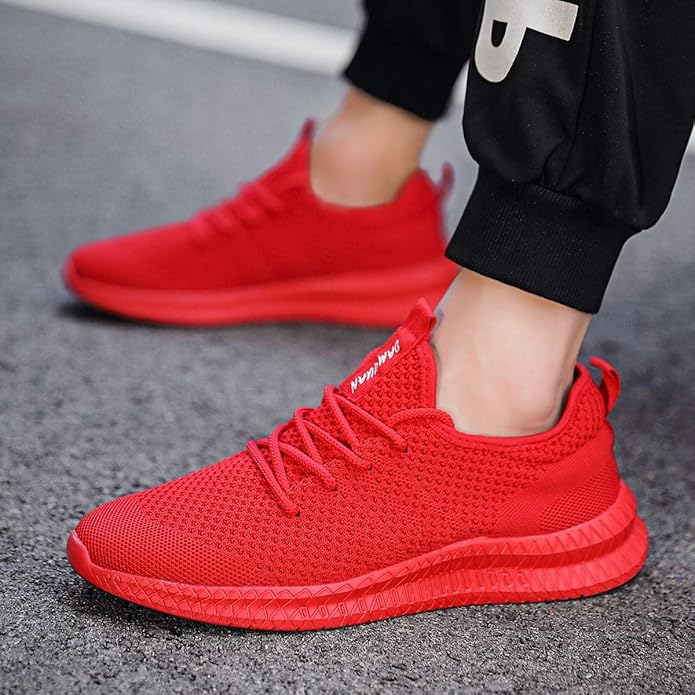 FUJEAK Men Running Shoes Men Casual Breathable Walking Shoes Sport Athletic Sneakers Gym Tennis Slip On Comfortable Lightweight Shoes