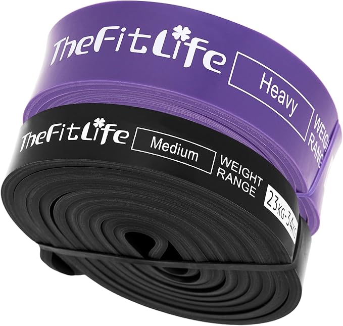TheFitLife Pull Up Assistance Bands- Resistance Bands for Working Out, Long Workout Bands for Exercise, Fitness Band for Pullup Assist, a Substitute of Dumbbell Set and Kettlebells, Barbell