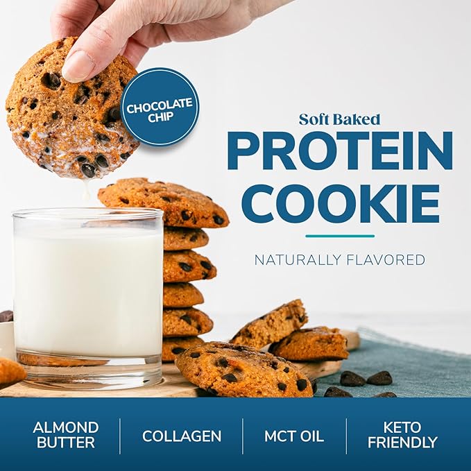 Wonderslim Protein Cookie, Chocolate Chip, Keto friendly, Low Carb, Gluten Free (7ct)