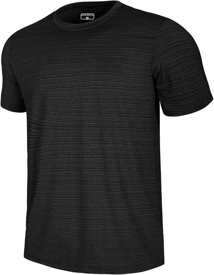 GEMYSE Men's Running Short Sleeve Shirt Sun Protection Quick Dry Moisture Wicking T-Shirts UPF 50+ for Workout