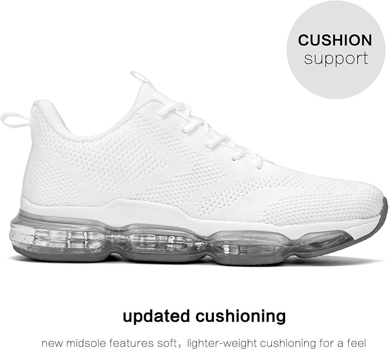 Mens Running Shoes Air Low Top Comfort Walking Lace Up Sneakers Breathable Fashion Tennis Sport Gym Fitness Cross Trainers