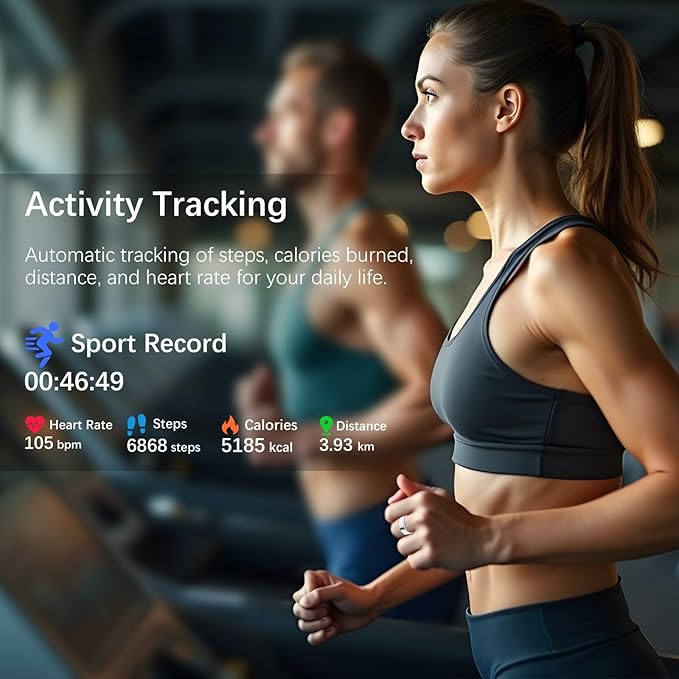 Ring Health Tracker for Women Men, Fit Ring with Heart Rate, Blood Oxygen, Sleep Monitor, Calories, Step Counter, IP68 Waterproof Smart Ring for iPhone & Android, No Subscription Fee (Silver, 9#)