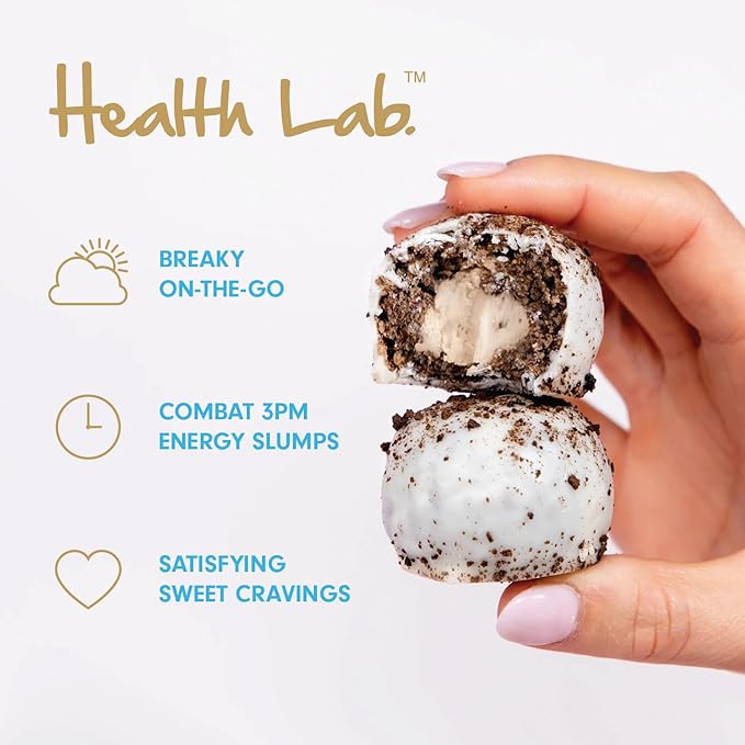 Health Lab - Gluten Free Snack Balls - Cookies 'N' Cream Custard 480g - (Pack of 12)