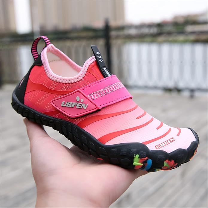 UBFEN Water Shoes for Kids Boys Girls Aqua Socks Barefoot Beach Sports Swim Pool Quick Dry Lightweight Toddler Little Big Kid