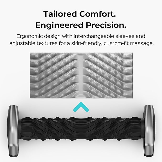 Smart Massager Roller – Deep Tissue Electric Massager with App Controlled, Auto Rolling for Muscle Massage and Myofascial Trigger Point Release, Compact & Rechargeable Design