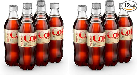 Diet Coke Caffeine Free Soda Soft Drink, 16.9 fl oz, 12 Pack
