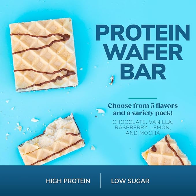 WonderSlim Protein Wafer Snack Bar, Lemon, 200 Calories, 15g Protein, 0mg Cholesterol (5ct)