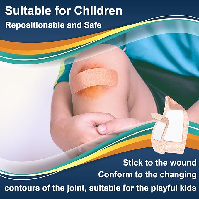 Silicone Adhesive Bandages Assorted Sizes for Sensitive Fragile Skin 60 Count Variety Pack Flexible Fabric Latex Free Hypoallergenic Breathable Bandages for Adhesive Allergy Wounds