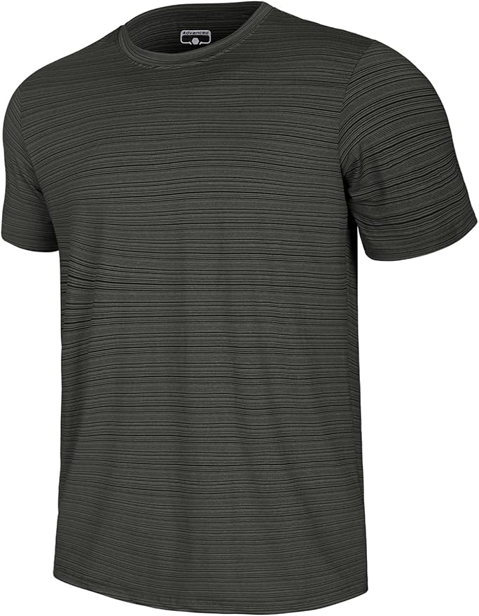 GEMYSE Men's Running Short Sleeve Shirt Sun Protection Quick Dry Moisture Wicking T-Shirts UPF 50+ for Workout