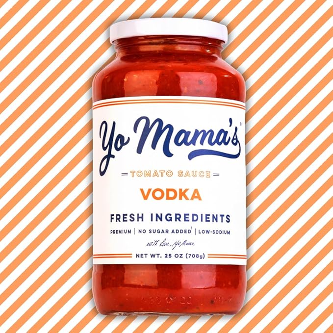 Yo Mama's Foods Keto Vodka Pasta Sauce - Pack of (1) - No Sugar Added, Low Carb, Low Sodium, Gluten Free, Paleo Friendly, and Made with Whole, Non-GMO Tomatoes