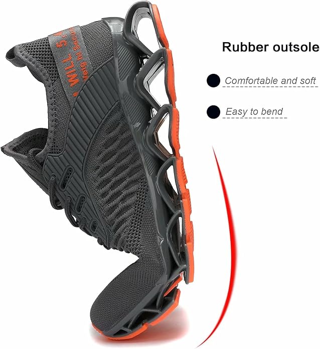 Men's Running Shoes Blade Tennis Walking Fashion Sneakers Breathable Non Slip Gym Sports Work Trainers