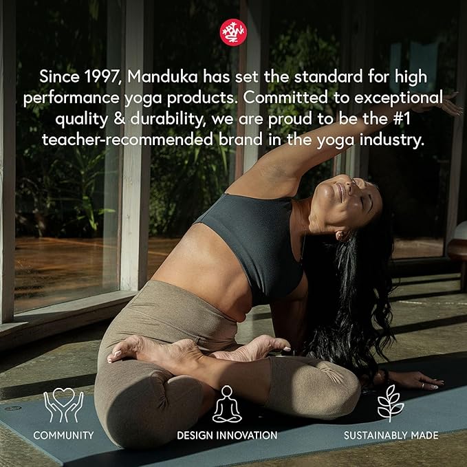 Manduka PROlite Yoga Mat 71" - 4.7mm | Lifetime Durability | Hygienic Construction | Teacher Approved | 71 x 24 inches | Elderberry