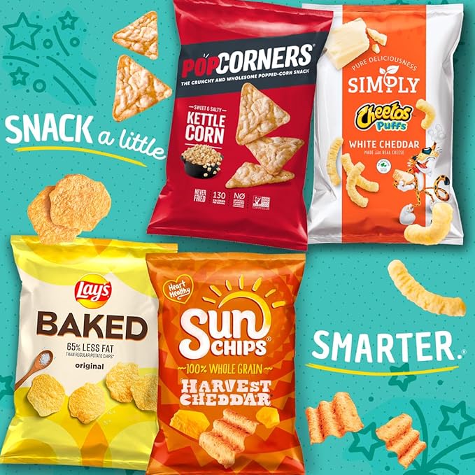 Smartfood Popcorn, Variety Pack, 0.5 Ounce (Pack of 18)