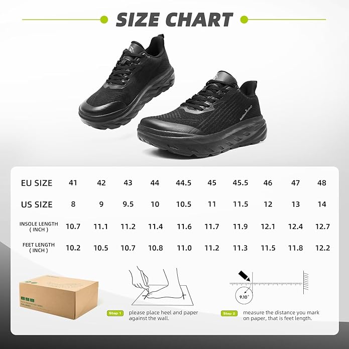 OrthoComfoot Orthopedic Diabetic Men's Wide Shoes: Comfortable Arch Support Running Sneakers, Plantar Fasciitis Wide Toe Box Work Tennis Outdoor Walking Shoes for Swollen Feet, Heel Pain