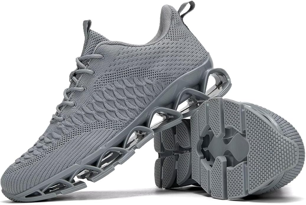 Men's Slip on Walking Running Shoes Blade Tennis Casual Fashion Sneakers Comfort Non Slip Work Sport Athletic Trainer