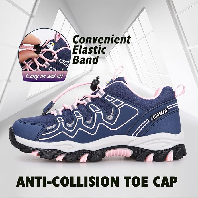 UOVO Boys Girls Kids Sneakers Hiking Running Outdoor Walking Tennis Shoes Waterproof Non Slip Fashion Sneakers(Little/Big Kids