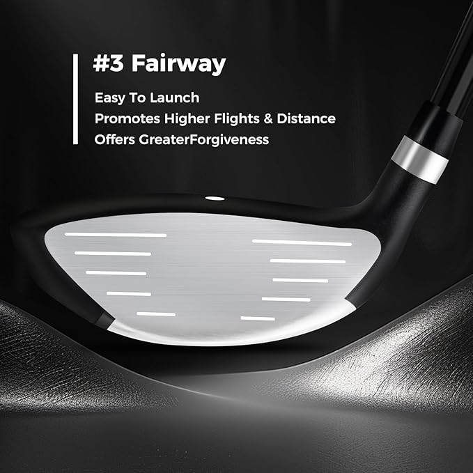 ULTIMATE Men's Complete Golf Club Set – Right-Handed, 9/11-Piece Full Set Including 460cc #1 Driver, #3 Fairway Wood, Hybrid, #6, #7, #8, #9, #P Irons, and a Precision Putter