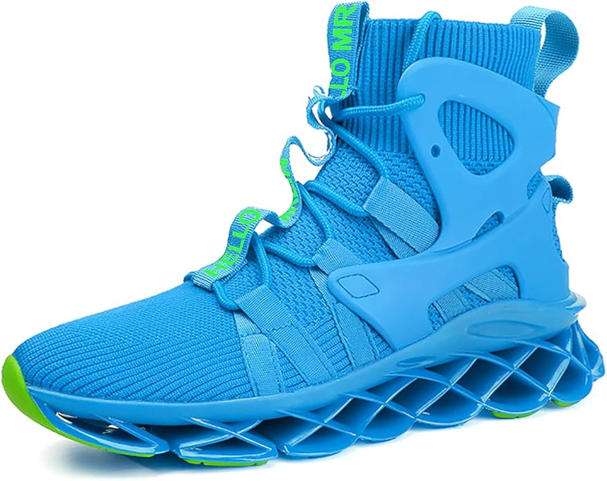 Hello MrLin Men's Running Shoes Non Slip Athletic Tennis Walking Blade Type Sneakers Hip Hop