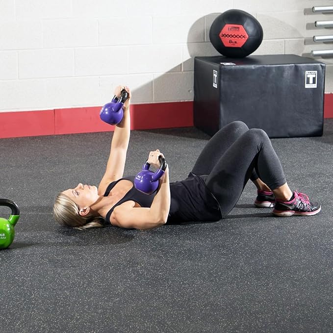 Body-Solid Vinyl Coated Kettlebells with Kettle Grip Handles, Perfect Kettlebells for Weight Training and Core Workout Exercise Equipments