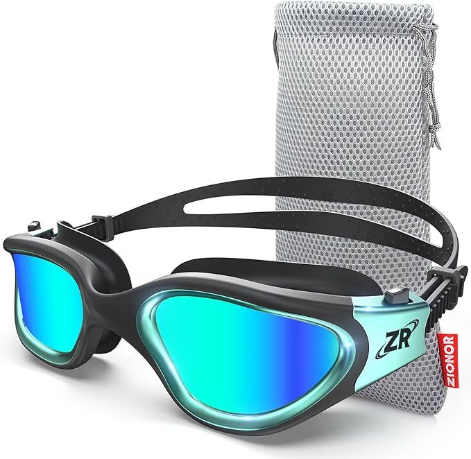 ZIONOR Swim Goggles, G1 MAX Polarized Anti-Fog Swimming Goggles for Men Women