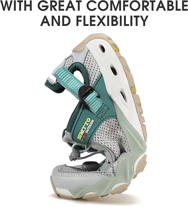 HUMTTO Women's Amphibious Water Shoes - Closed Toe Hiking Sandals Summer Outdoor Water Sandal Non-Slip River Shoes Quick Drying Aqua Shoe
