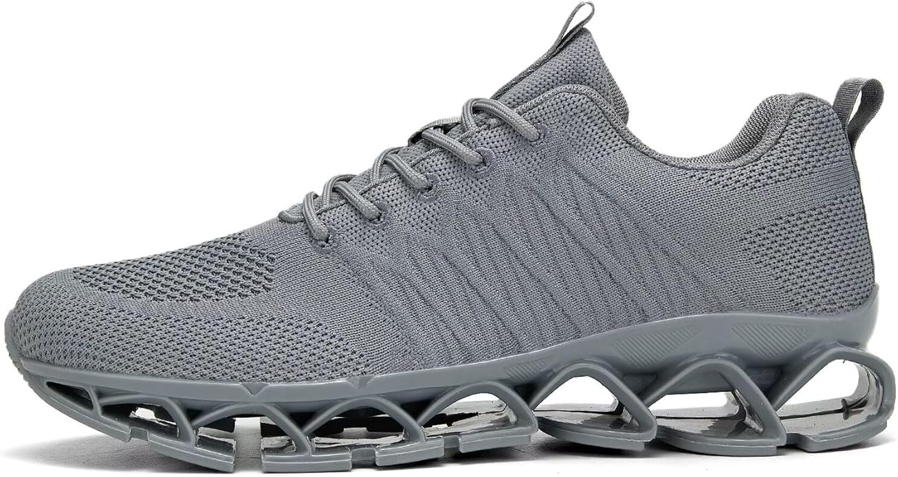 Men's Slip on Walking Running Shoes Blade Tennis Casual Fashion Sneakers Comfort Non Slip Work Sport Athletic Trainer