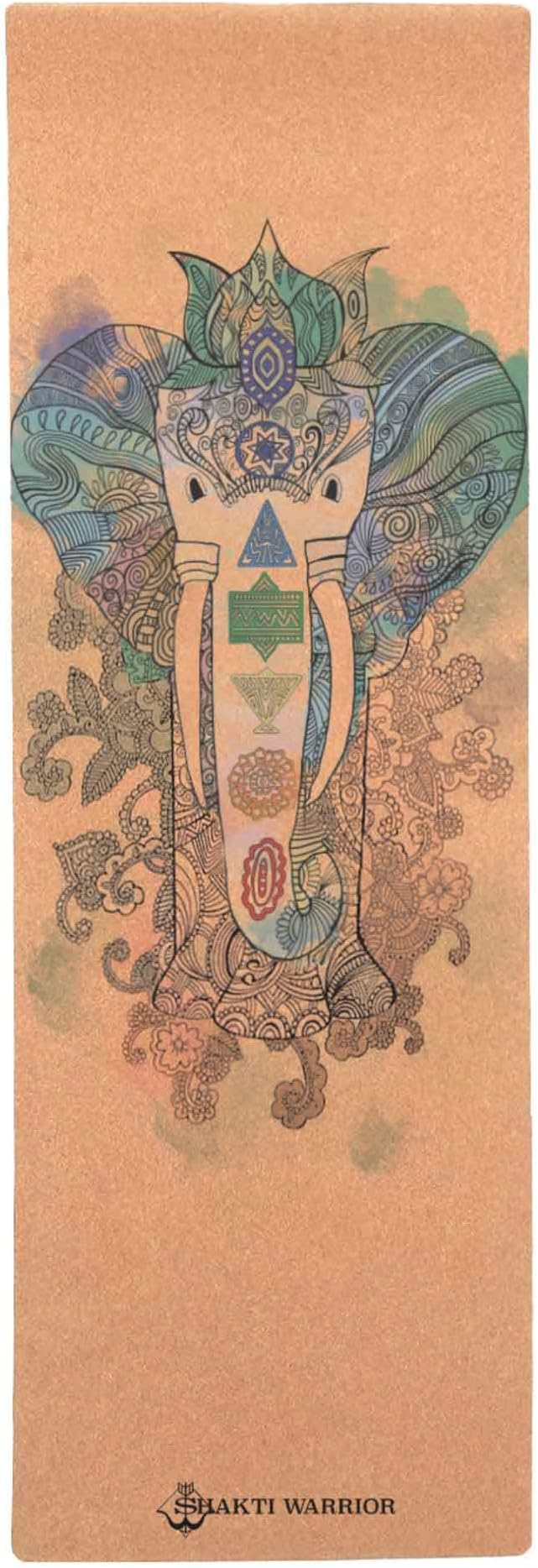 Cork Yoga Mat - Artist Designed, Premium Printed Eco-Friendly Non-Slip mat, Great for Regular & Hot Yoga, Pilates, Workouts 72 inch x 24 inch x 3mm Thick
