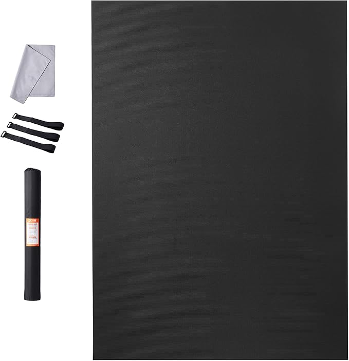 VEVOR Large Exercise Mat, Non Slip High Density Premium Yoga Mat, Exercise Yoga Mat for Men Women, Fitness & Exercise Mat with Bag & Carry Strap, for All Types of Home Yoga, Pilate & Floor Workout