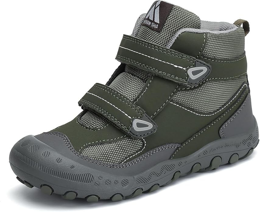 Mishansha Kids Water Resistant Hiking Boots, Boys Girls Anti Collision Anti-Skid Athletic Outdoor Adventure Trekking Shoes