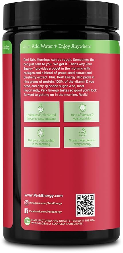 Perk Energy Original Mexican Hot Chocolate 20 Servings - Gluten Free