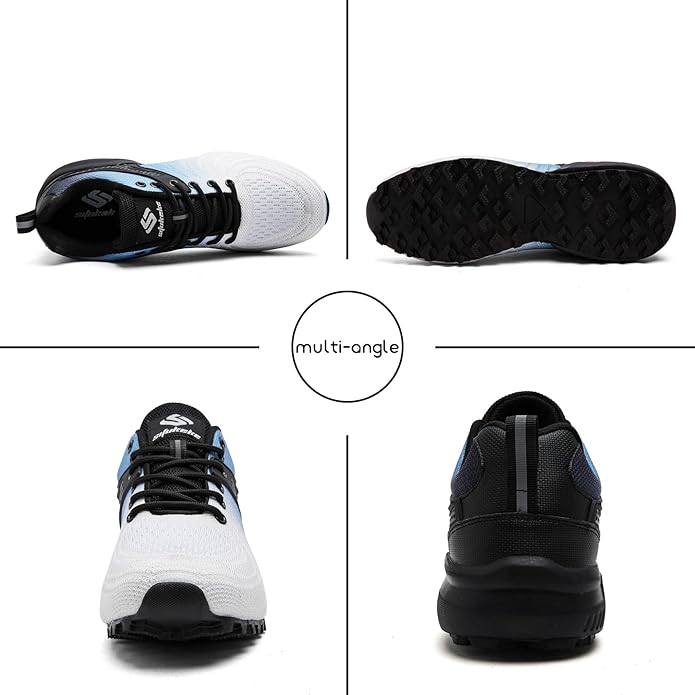Men's Trail Running Shoes Lightweight Breathable Walking Hiking Sneakers Outdoor Athletic Tennis Cross Training Shoes
