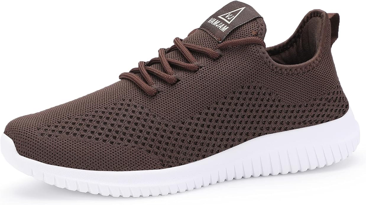VAMJAM Men's Running Shoes Ultra Lightweight Breathable Walking Shoes Non Slip Athletic Fashion Sneakers Mesh Workout Casual Sports Shoes