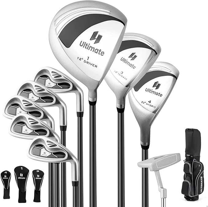 Goplus Complete Golf Club Set for Women, 9 Pieces Golf Clubs with #1 Driver, #3 Fairway, #4 Hybrid, #6 & #7 & #8 & #9 & #P Irons, Putter, Head Covers, Ladies' Right Handed