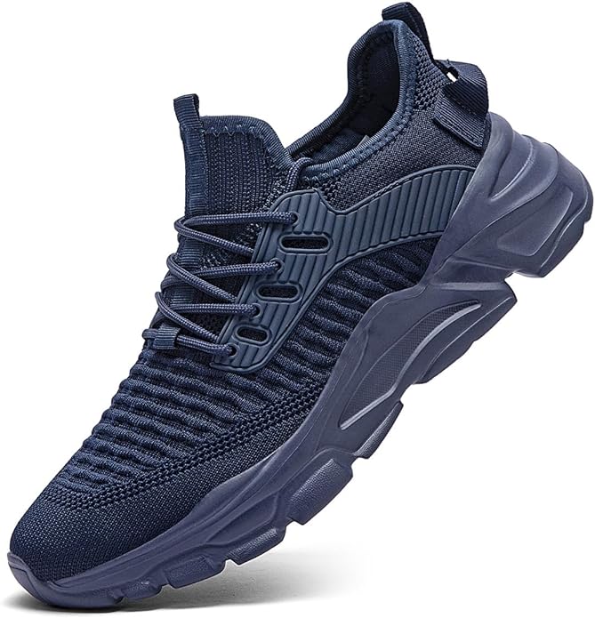 Men's Slip on Walking Shoes Tennis Running Sneakers Lightweight Breathable Casual Soft Sole Comfort Work Gym Trainers