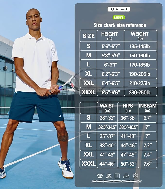 NORTHYARD Men's Running Athletic Shorts 5"/ 7"/ 9" Workout Gym Short Tennis Quick Dry Active Sport Hiking Basketball